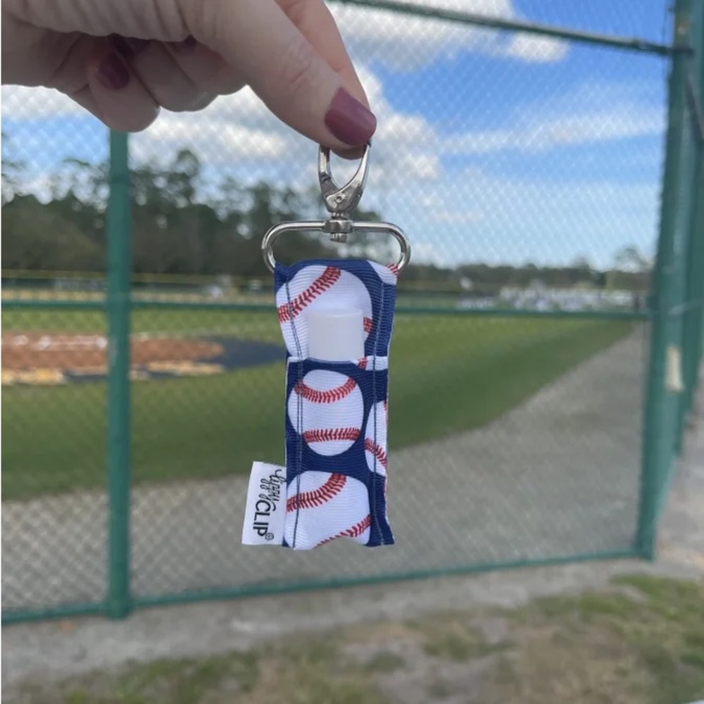 New Lippy Clip Baseball Lip Balm Holder keychain